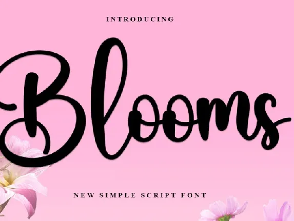 Blooms font