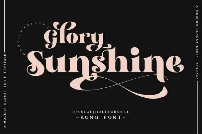 Glory Sunshine Serif font