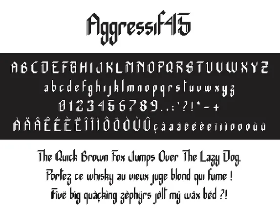 Aggressif 45 Typeface font