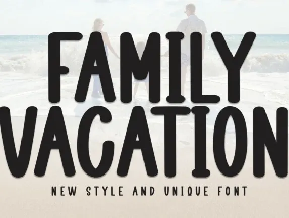 Family Vacation Display Typeface font