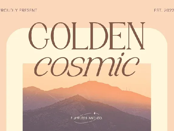 Golden Cosmic font