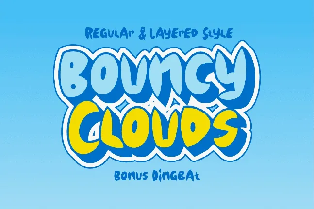 Bouncy Clouds Demo font