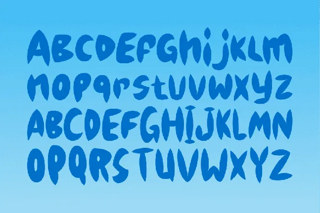 Bouncy Clouds Demo font