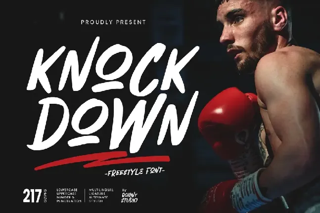 Knock Down font