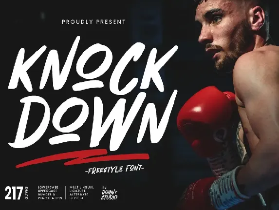 Knock Down font