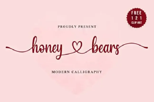 Honey Bears Calligraphy font