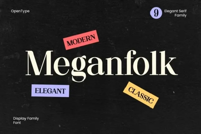 Meganfolk Family font