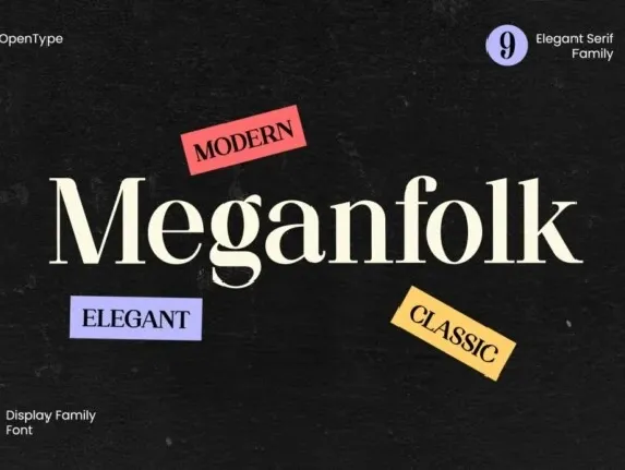 Meganfolk Family font