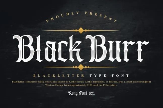 Blackburr font