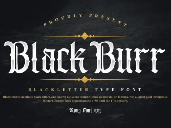 Blackburr font