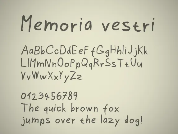 Memoria vestri font