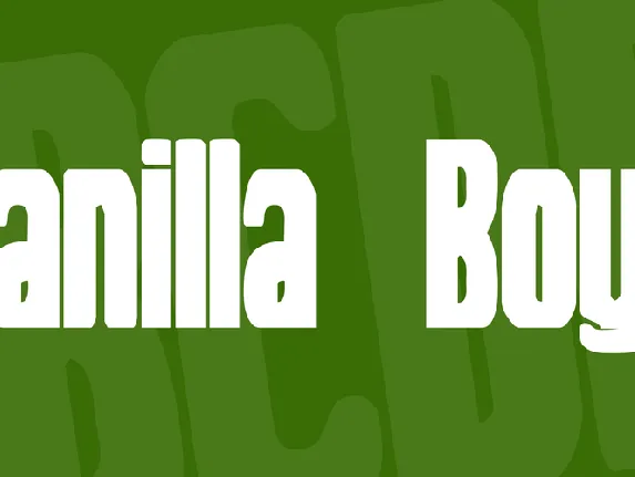 Vanilla Boys font