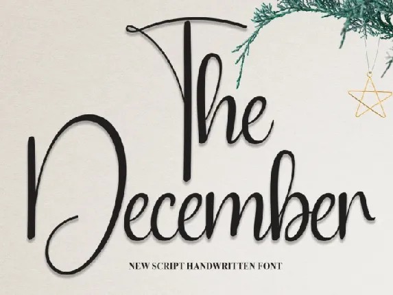 The December Script font