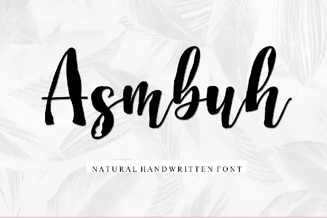 Asmbuh font