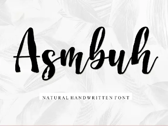 Asmbuh font