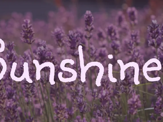 Sunshiney font