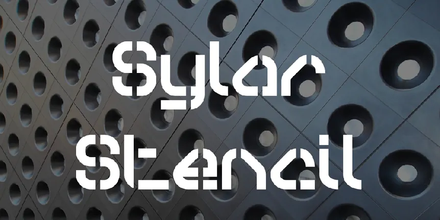 Sylar Stencil font