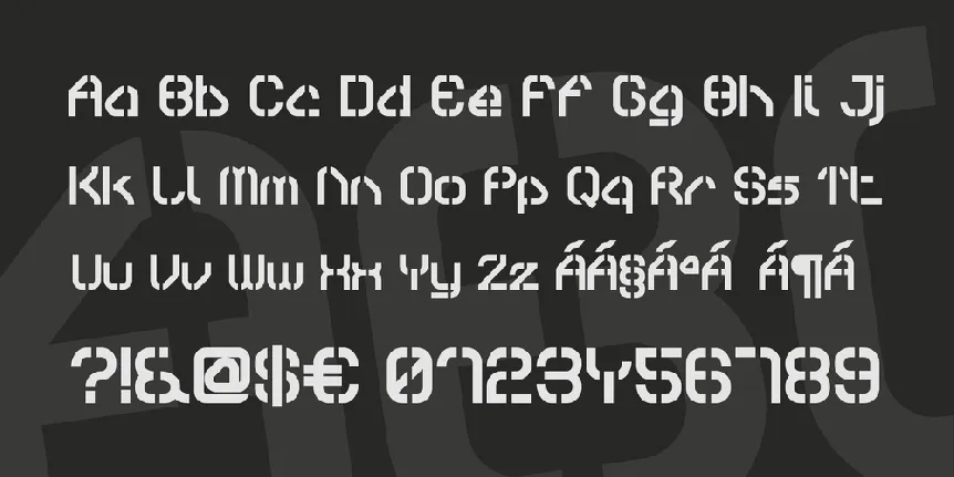 Sylar Stencil font