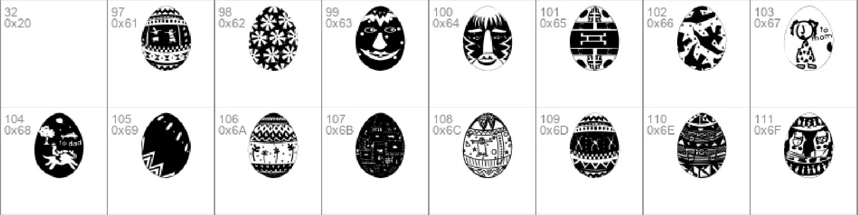 African Eggs font