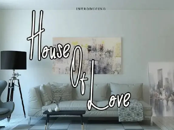 House of Love Handwritten font