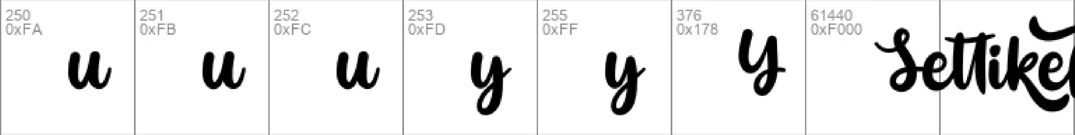 Settikef Script font