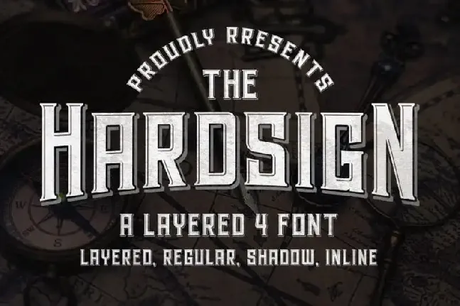 Hardsign Display font