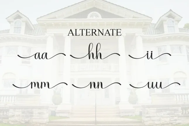 Mansion Script font