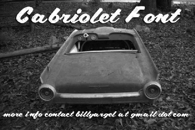 CABRIOLET font