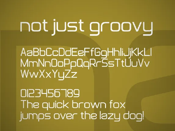 Not Just Groovy font