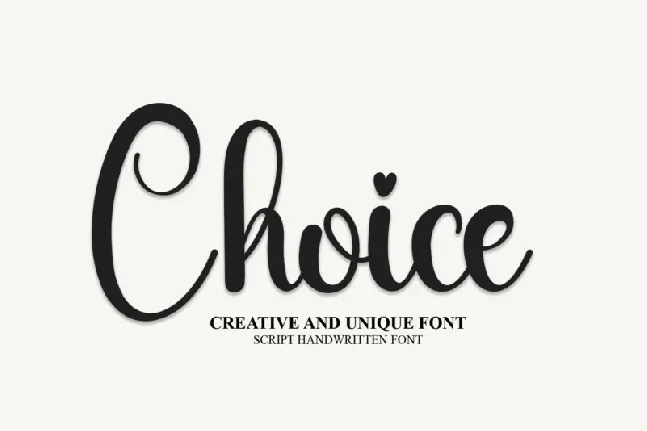 Choice Script font