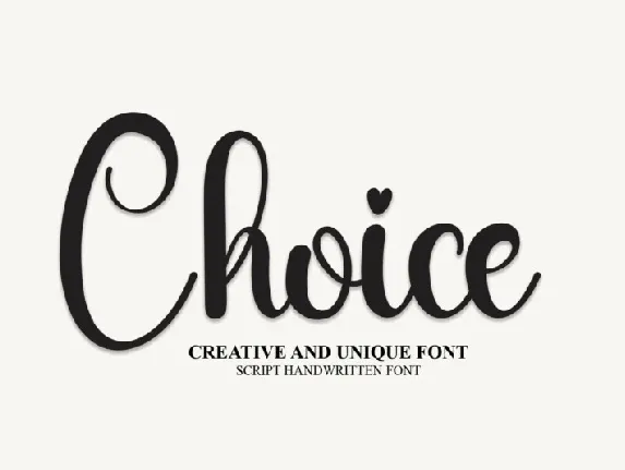 Choice Script font