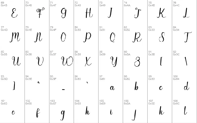 Writing font