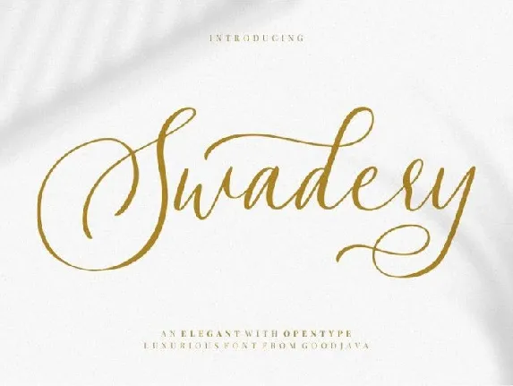 Swadery Script font