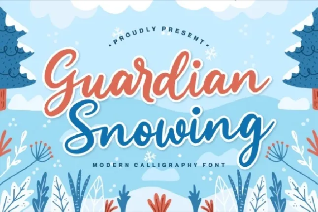 Guardian Snowing font