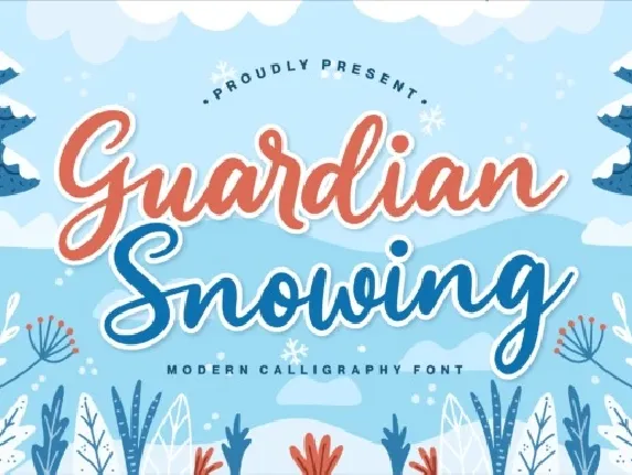 Guardian Snowing font