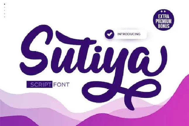 Sutiya Script font