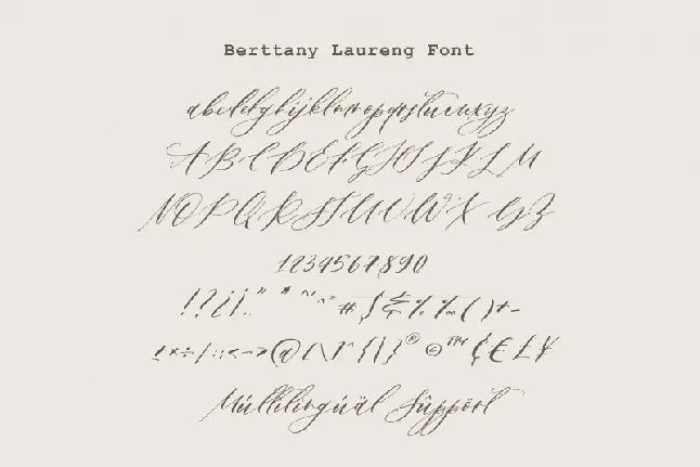 Berttany Laureng font