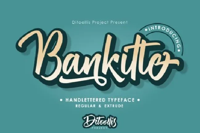 Bankitte Handlettered font