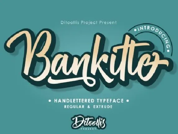 Bankitte Handlettered font