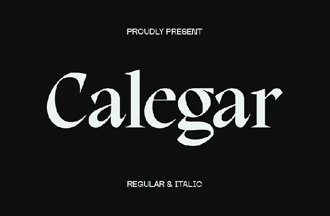 Calegar font