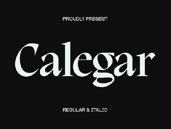 Calegar font