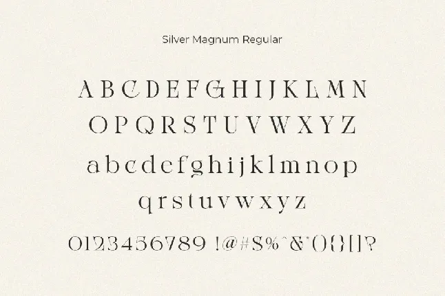 Silver Magnum font