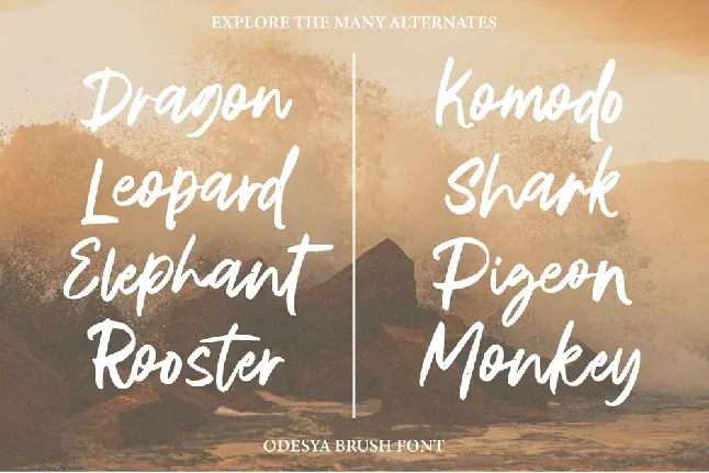 Odesya Brush font