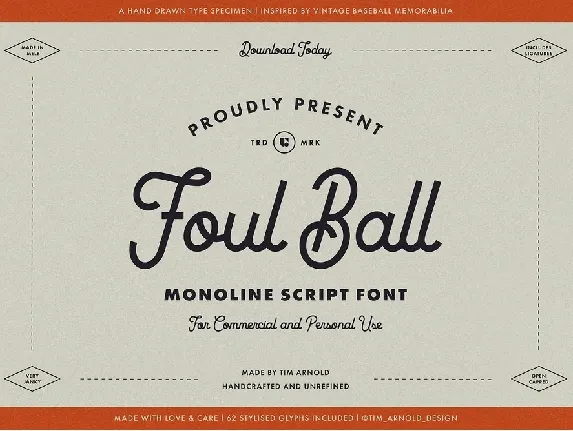 Foul Ball font