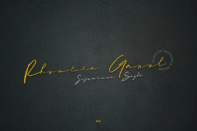 Rhoutte Ganol Signature font