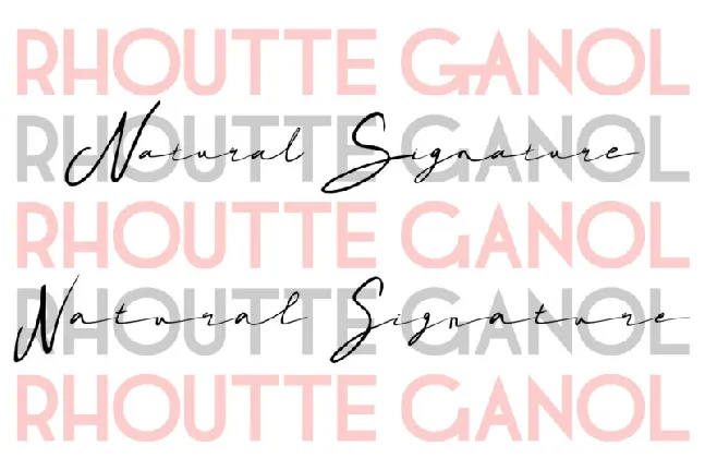 Rhoutte Ganol Signature font