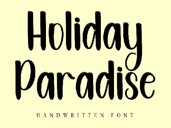 Holiday Paradise font