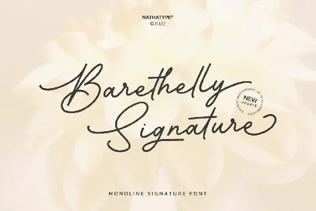 Barethelly Signature font