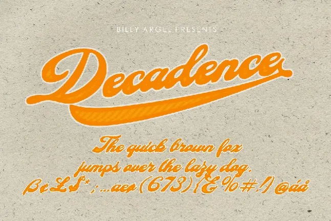 Decadence font