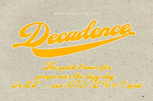 Decadence font